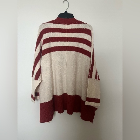 Free People Little Dipper Cardi striped cardigan oversized red and white - Picture 5 of 11